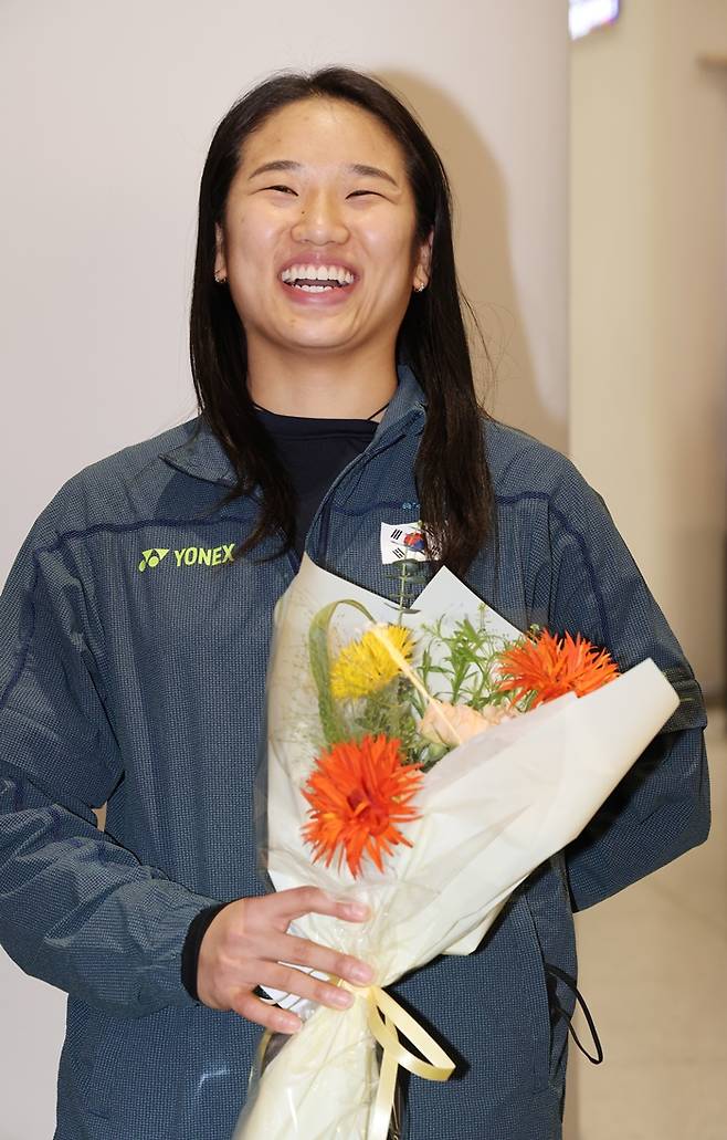 ▲ 안세영은 직전 왕즈이에 패했던 전영 오픈을 돌아보면서 부족한 점을 생각하고 보완하려 했다고 말했다. 뒤처지지 않고 나아가기 위해 더욱 노력했다는 말로 스스로를 끌어올린 과정을 짚었다. ⓒ연합뉴스