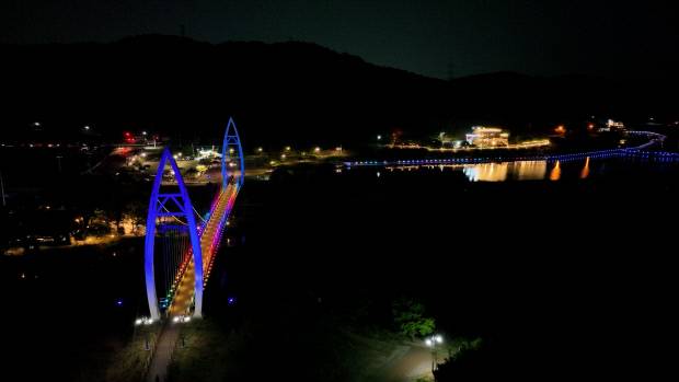 수변생태공원 야경.  <칠곡군 제공>