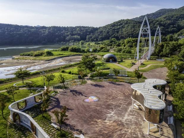 수변생태공원 전경.   <칠곡군 제공>