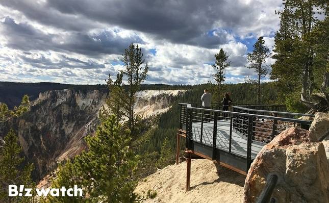 한미글로벌 미국 자회사 오택이 수행한 미국 와이오밍주 옐로스톤 국립공원 캐니언 림 트레일∙전망대 설계 및 개선사업./자료=한미글로벌 제공