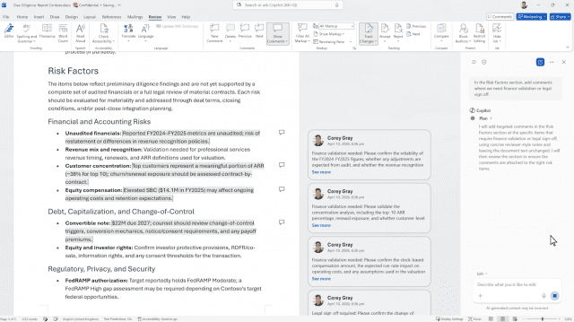 마이크로소프트가 워드용 코파일럿 기능을 업그레이드해 문서 작업 자동화·투명성을 강화했다. (사진=마이크로소프트 홈페이지)