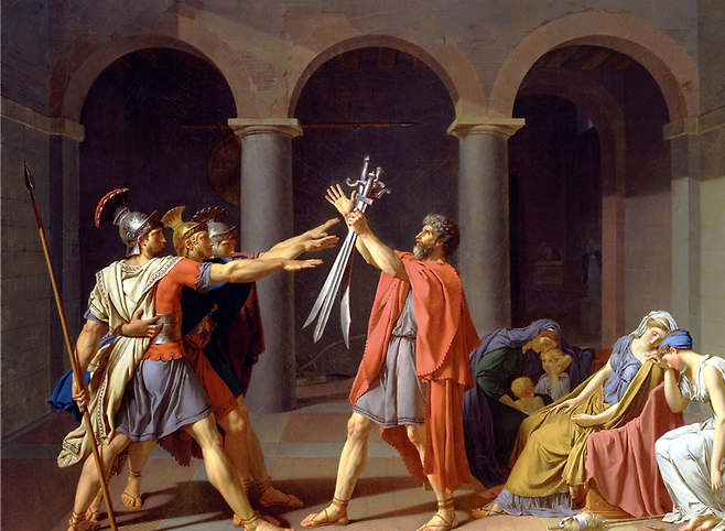 자크루이 다비드의 ‘호라티우스 형제의 맹세’(1786년). 
ⓒToledo Museum of Art