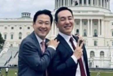미국을 방문 중인 국민의힘 장동혁 대표와 김민수 최고위원. 김종혁 국민의힘 전 최고위원 SNS 갈무리.