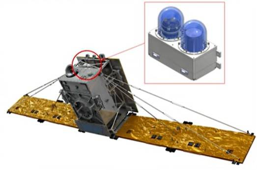 차세대소형위성 2호에 부착된 레오도스 위치. 우주항공청 제공