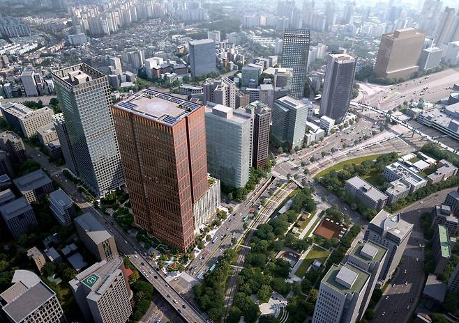 서울역 서대문 1·2구역 제1지구 & 서소문구역 11·12지구 조감도.  삼성물산