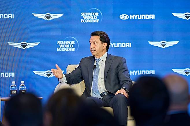호세 무뇨스 사장, 2026 세마포 월드 이코노미에서 글로벌 모빌리티 혁신과 에너지 전환 논의. 현대차그룹 제공