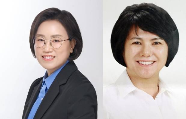 더불어민주당 대전시의원 비례 1번에 확정된 조효경 전 대전공동체운동연합 상임대표(왼쪽)와 국민의힘 대전시의원 비례대표 1번에 배정된 조재철 전 대전 중구의원. 후보자 제공