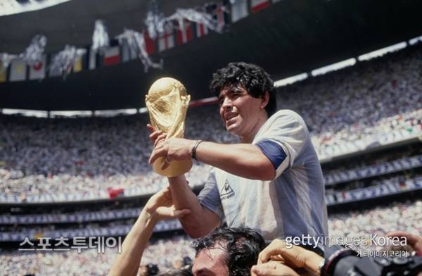아르헨티나 대표팀 시절 마라도나 / 사진=GettyImages 제공