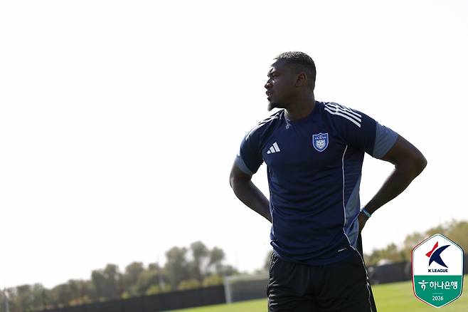 올해 1월 아랍에미리트(UAE)에서 훈련 중인 울산 HD 말컹. /사진=한국프로축구연맹 제공