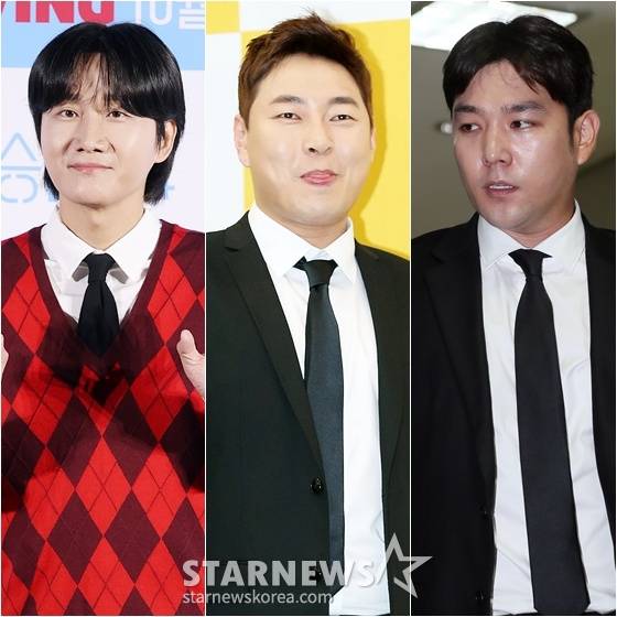 이용진(왼쪽부터), 이진호, 강인 /사진=스타뉴스