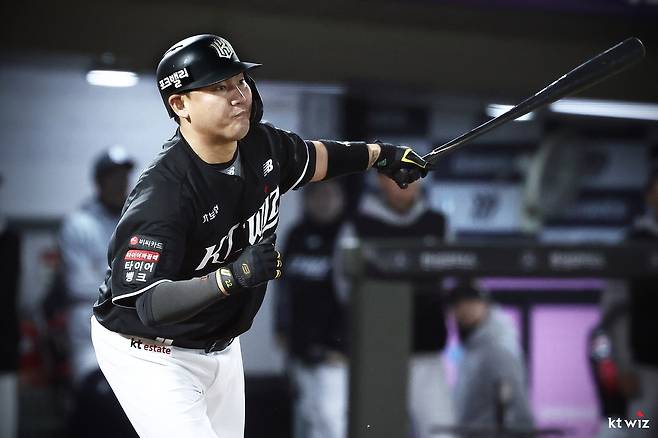 kt 장성우의 7일 롯데 전 경기 모습.  [kt wiz 제공. 재판매 및 DB 금지]