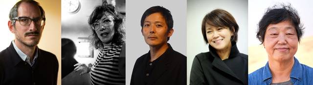 국제경쟁부문 심사위원 △(왼쪽부터)프로듀서 마크 페란손, 파스칼 보데 감독, 프로그래머 쓰치다 다마키, 명필름 대표 심재명, 임순례 감독