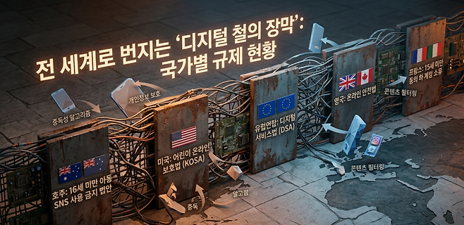 이제 SNS는 단순한 서비스가 아니라 공공의 건강을 위협할 수 있는 관리 대상으로 격상되었다. (사진=생성형 AI)