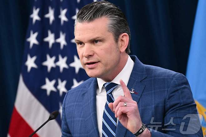 피트 헤그세스 미국 국방장관. 2026.04.08. ⓒ AFP=뉴스1