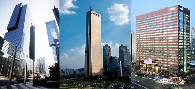 (왼쪽부터)삼성생명, 한화생명, 교보생명 사옥 전경. /각 사 제공