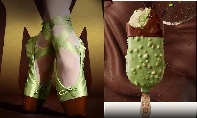 글로벌 프리미엄 아이스크림 브랜드 매그넘(Magnum)이 중국에서 선보인 신제품 광고가 선정성 논란에 휩싸였다. 사진=매그넘 중국 계정