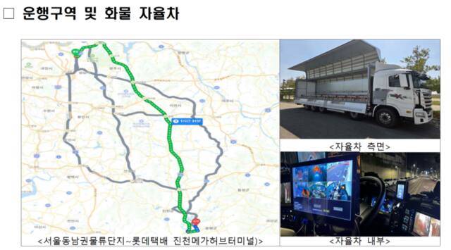 ㈜라이드플럭스는 올해 6월부터 운행을 시작하는 자율주행 택배차량의 운행구역. 국토부 제공