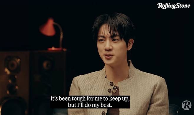 BTS 진. 사진l롤링스톤 유튜브 캡처