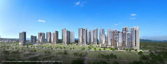 구리역 하이니티 리버파크 투시도.  포애드원