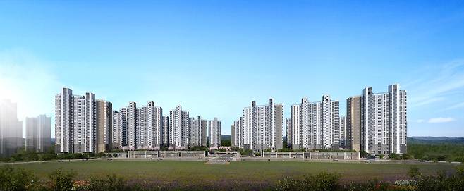 경기도 화성시 동탄2신도시에 들어서는 동탄 파라곤3차 투시도.