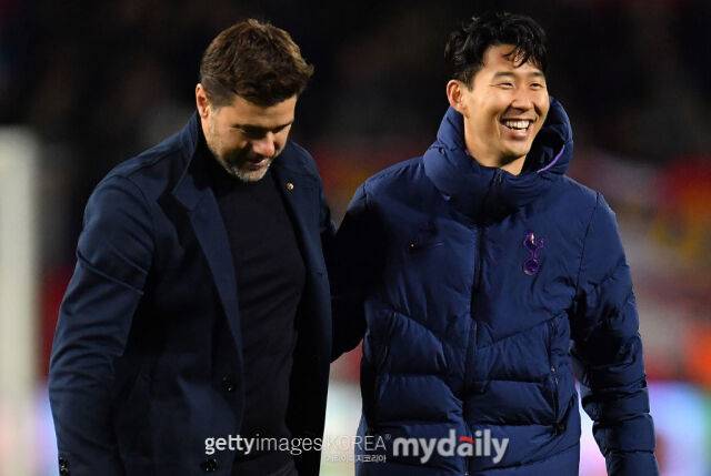 마우리시오 포체티노 감독, 손흥민./게티이미지코리아