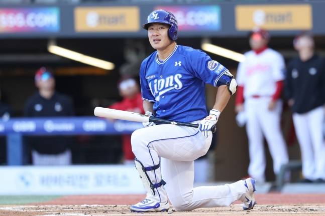 삼성 라이온즈 이성규. 담 증상으로 인해 16일 1군 엔트리에서 말소됐다. /사진=삼성 라이온즈 제공