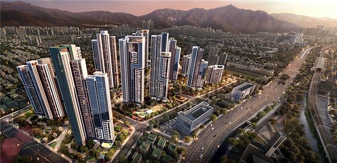 최근 도시정비사업 시장이 빠르게 달아오르는 가운데, 대우건설이 연초부터 공격적인 수주 흐름을 보이며 업계의 시선을 끌고 있다. 사진은&nbsp;부산 사직4구역 재개발사업 대우건설 제안 조감도. / 대우건설&nbsp;