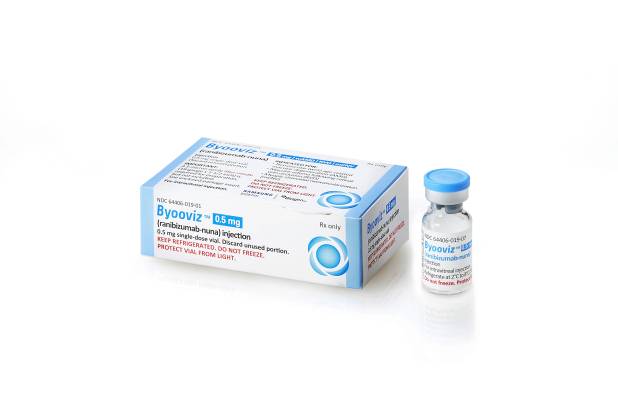 삼성바이오에피스가 개발한 '바이우비즈'. 미국 식품의약국(FDA)으로부터 최초로 허가받은 습성 황반변성 치료제 '루센티스'의 바이오시밀러다. 특허 만료 이전인 2021년 기준 루센티스의 글로벌 연간 매출액은 34억달러(약 5조원)에 달했다. (사진=삼성바이오에피스)