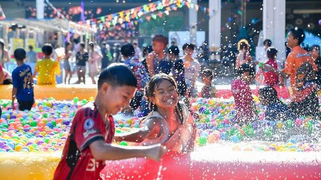 송크란 축제 현장(태국관광청 제공)