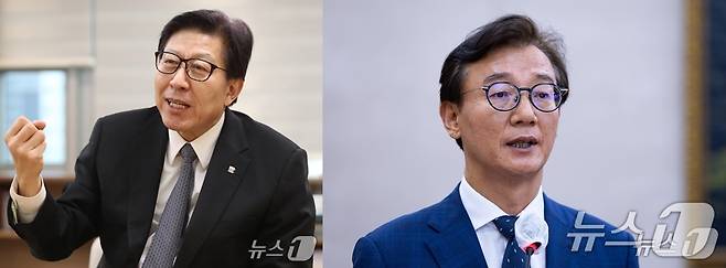 박형준 부산시장(왼쪽), 전재수 국회의원.ⓒ News1