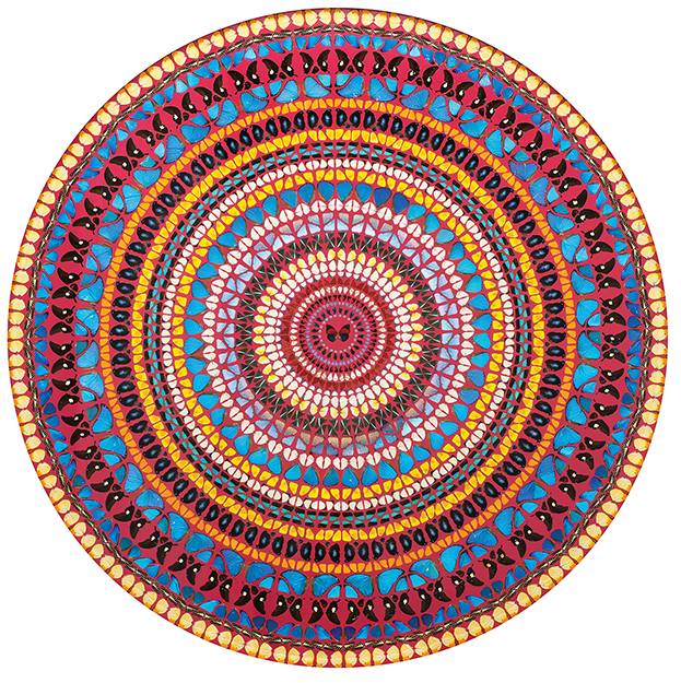 데이미언 허스트(Damien Hirst b.1965), British, Resurgam, butterflies and household gloss on canvas, diameter 213.4cm | 2019. 7~13억 원 (케이옥션 제공)