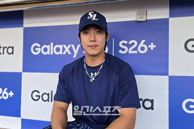 12일 경기 후 만난 삼성 원태인. 대구=윤승재 기자