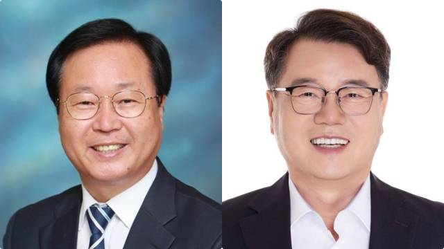 ▲ 더불어민주당 완주군수 경선 결선에 진출한 유희태 후보(왼쪽)와 이돈승 후보. ⓒ각 후보 캠프