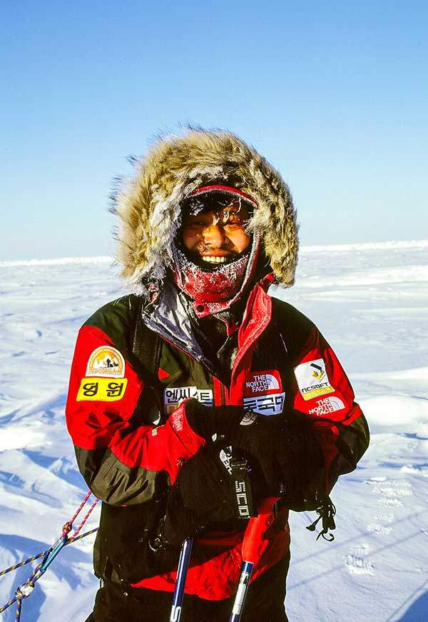 북극 원정 당시 정 대표.