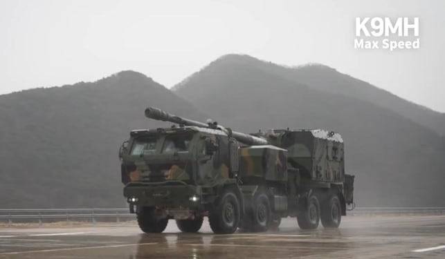 한화에어로스페이스 K9MH 시연./ 한화디펜스USA