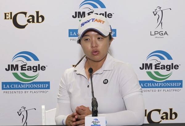 2026년 미국여자프로골프(LPGA) 투어 JM이글 LA 챔피언십에 출전한 김세영 프로가 1라운드 경기 후 인터뷰하는 모습이다. 사진출처=LPGA가 제공한 인터뷰 영상 화면 켑처 (사진을 무단으로 사용하지 마십시오.)