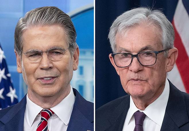 베센트(왼쪽), 파월.