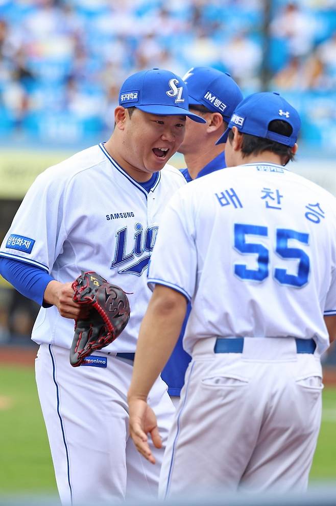 ▲ 왼쪽부터 이승현, 배찬승 ⓒ삼성 라이온즈