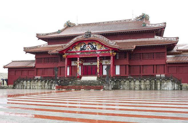 나하 언덕에 자리한 슈리성. GETTYIMAGES