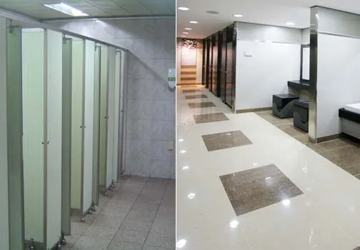 지하철 5호선 여의나루역 여자화장실 리모델링 공사 전(왼쪽)과 공사 후 모습. 사진은 기사 내용과 직접적인 관계가 없음. 서울도시철도공사 제공