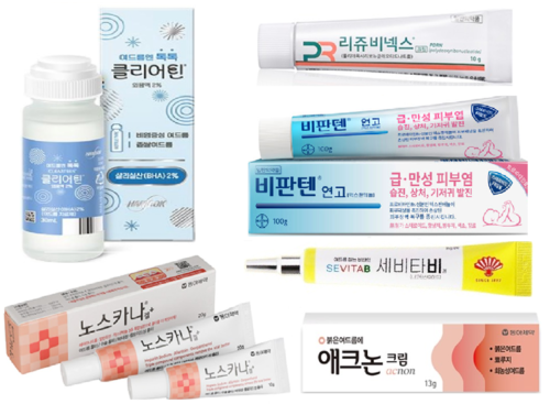 다양한 연고 제품들. SNS 노출이 많아지면서 소비자 관심이 커지고 있지만, 일반 화장품보다 까다로운 만큼 반드시 전문가와 상의하고 구매해야 한다. [각 사 홈페이지]
