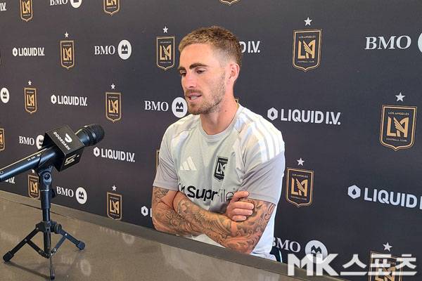 LAFC 공격수 타일러 보이드가 인터뷰를 갖고 있다. 사진(美 로스앤젤레스)= 김재호 특파원