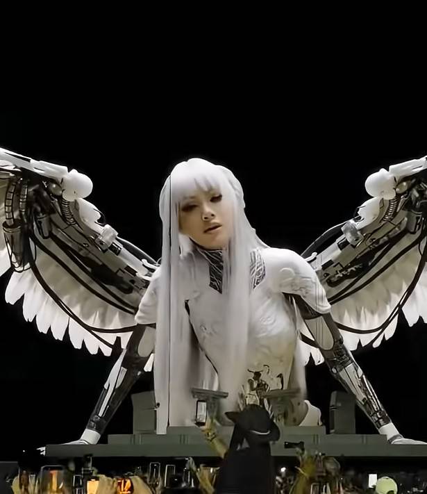 코첼라 2026 애니마 무대에서 컴퓨터그래픽으로 재현한 리사