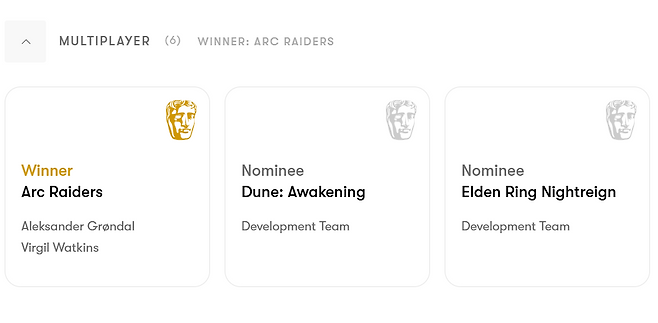 (출처=BAFTA 공식 홈페이지).