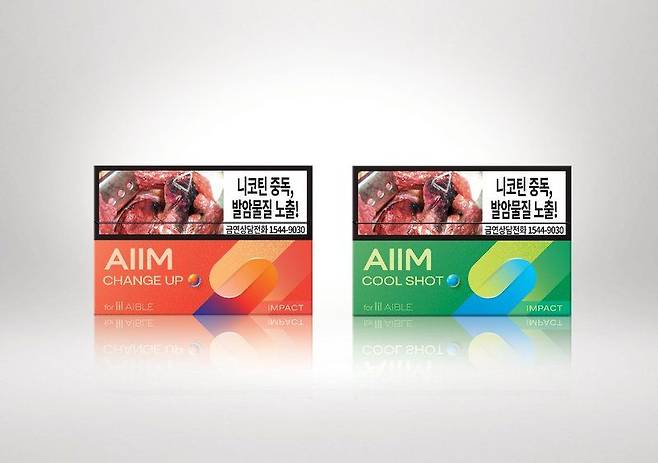 '에임 체인지업(AIIM CHANGE UP)'과 '에임 쿨샷(AIIM COOL SHOT)' 모습. KT&G 제공