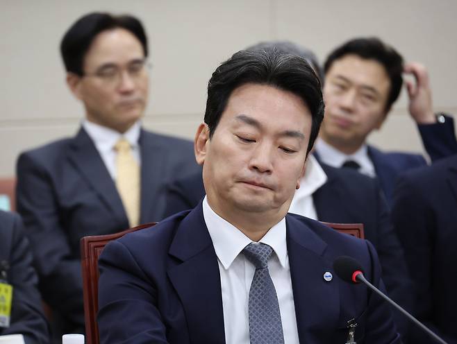 지난해 8월26일 박장범 KBS 사장이 국회에서 열린 과학기술정보방송통신위원회 전체회의에 출석한 모습. /연합뉴스
