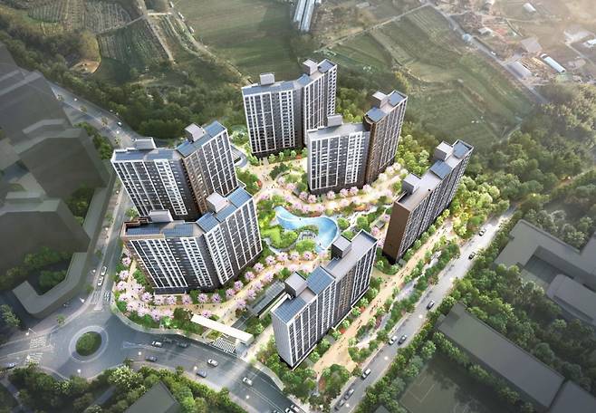 첨단3지구 A8블록 ‘호반써밋 첨단3지구’ 조감도. 호반건설 제공