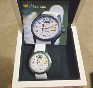 오거스타내셔널GC가 올해 선보인 손목시계. 놈을 디자인으로 활용한 시계는 올해 처음 나왔다.  오거스타=조수영 기자