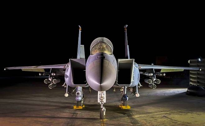 AGR-20 로켓 포드 6개를 탑재한 미 공군 F-15E. 미 공군 제공