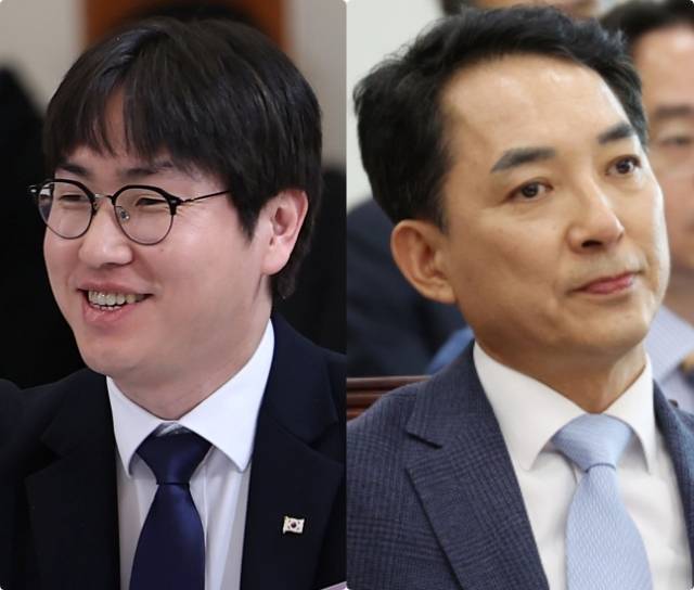 왼쪽부터 하정우 대통령실 AI수석과 박민식 전 국가보훈부 장관이. 연합뉴스